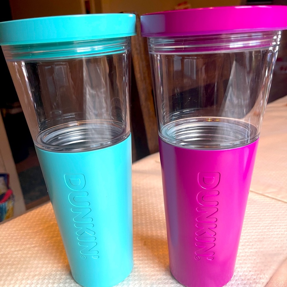Dunkin'donuts Tumblers - Teal and Pink